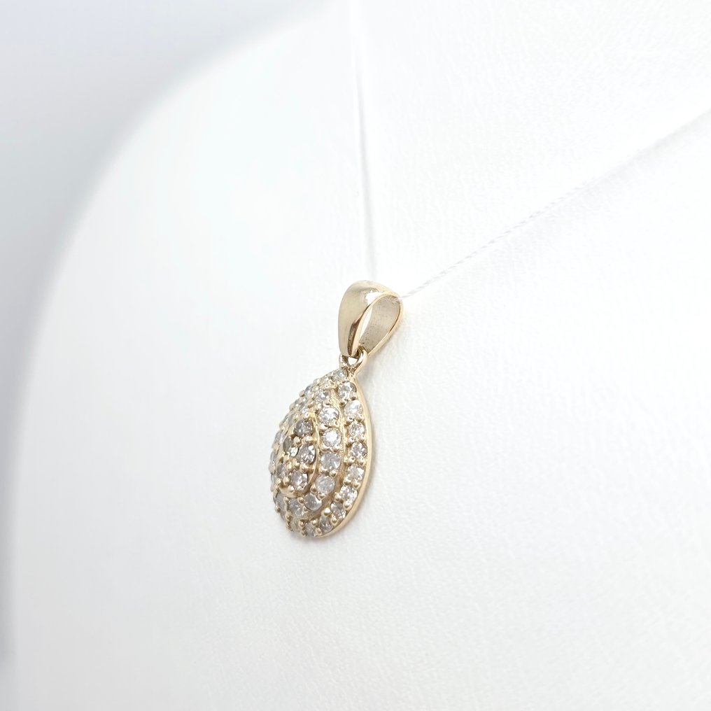 Sans prix de réserve - Pendentif - 14 carats Or jaune -  0.47ct. tw. Diamant (Naturelle)  #1.0