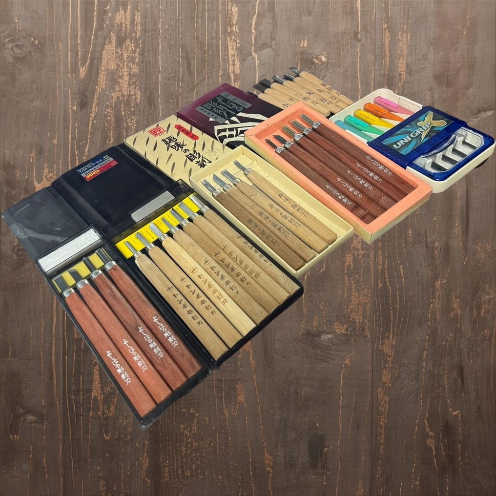 Yoshiharu, Sunster, Tombo etc. - Toy Japanese Carving Chisels Best Grip - Japan #1.0