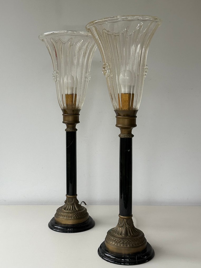 Table lamp (2) - A pair of Empire style lamps - Murano glass #2.1