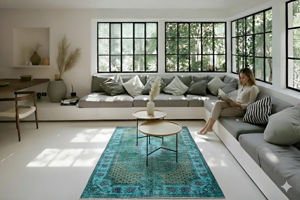 Turquoise κλασικό - Χαλί - 210 cm - 115 cm - με πιστοποιητικό #4.3