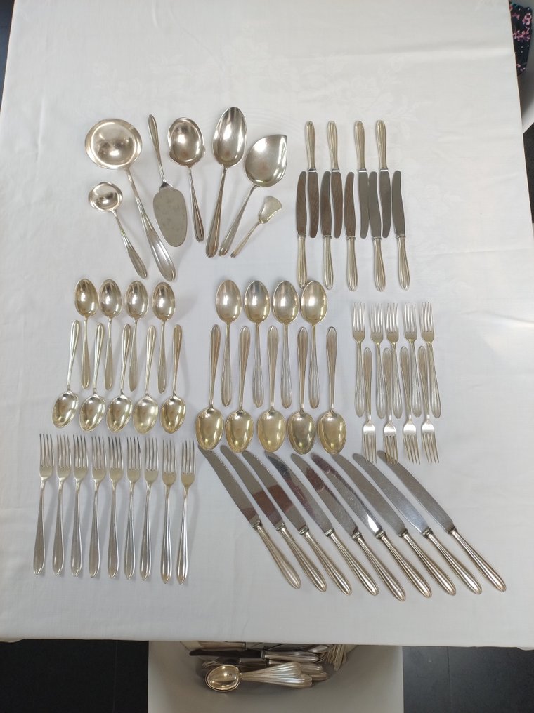 Gustav Beran - 餐具套装 (9) - P3 Chantal - 镀银 #1.0