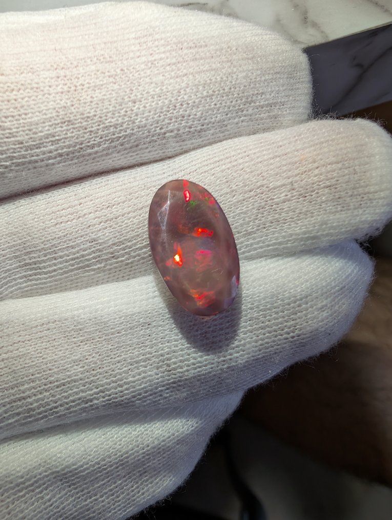 Senza Prezzo di Riserva Multicolore Opale - 4.00 ct - Nessuna perizia di laboratorio - AAA+ Opalo Rosa Fuego #4.3