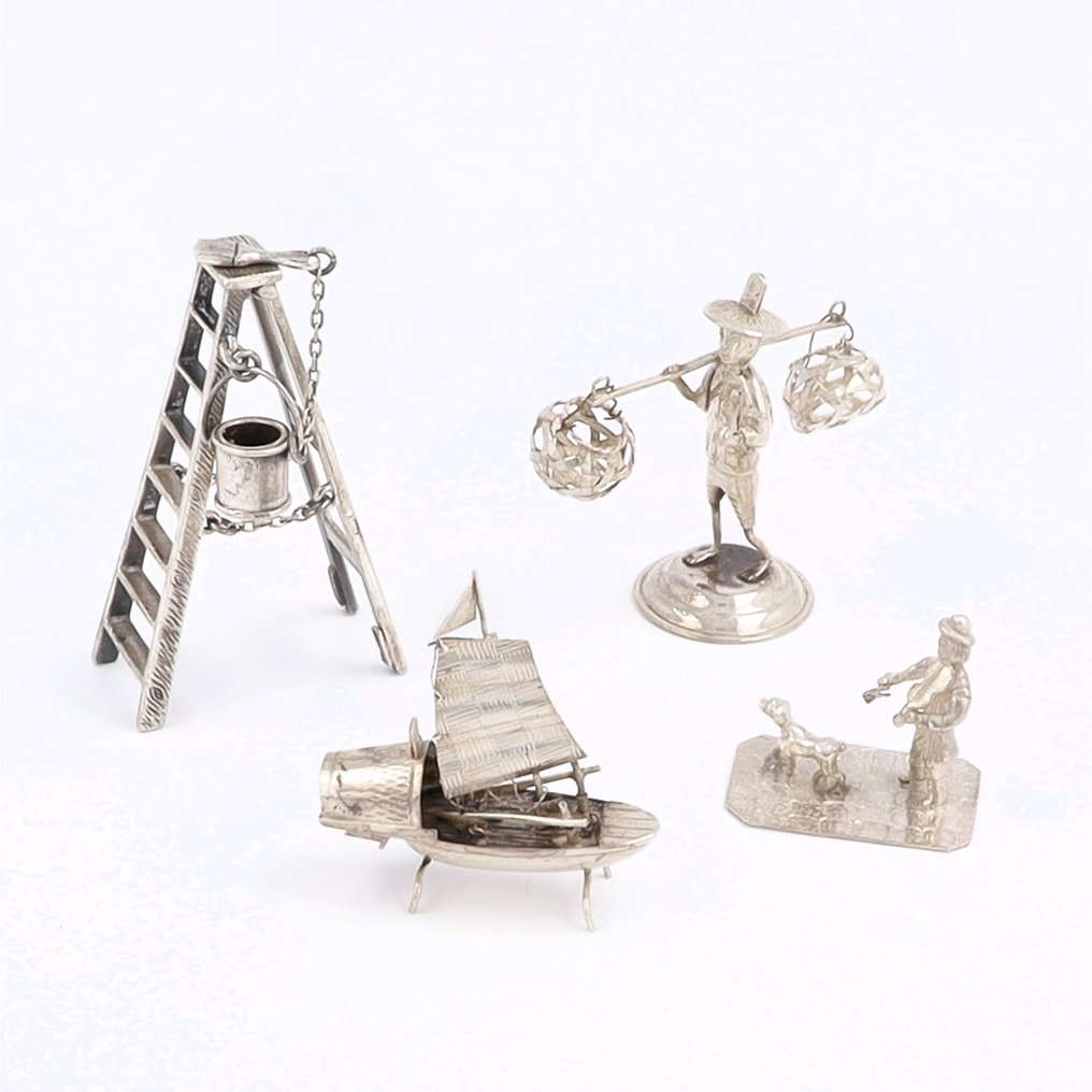 Diverse makers - Figura in miniatura  (4) - .925 argento #1.0