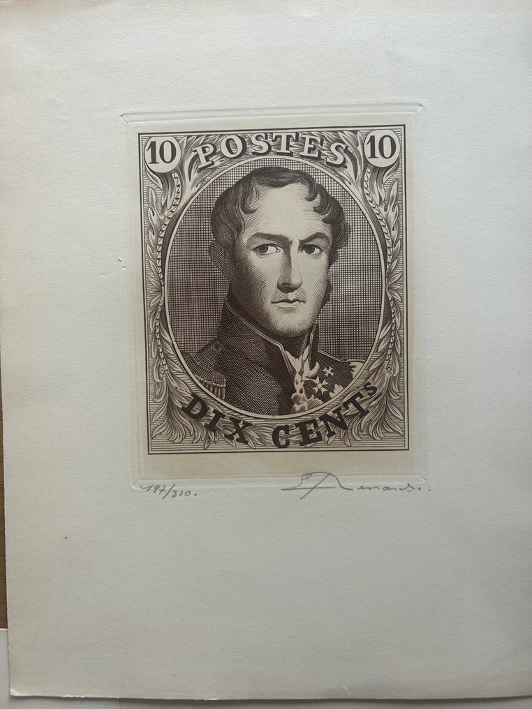 Βέλγιο 1942 - Χαράξεις Renard με μενταγιόν Leopold I - Ολόκληρη συλλογή 4 - GENUMMERD EN GESIGNEERD #4.3