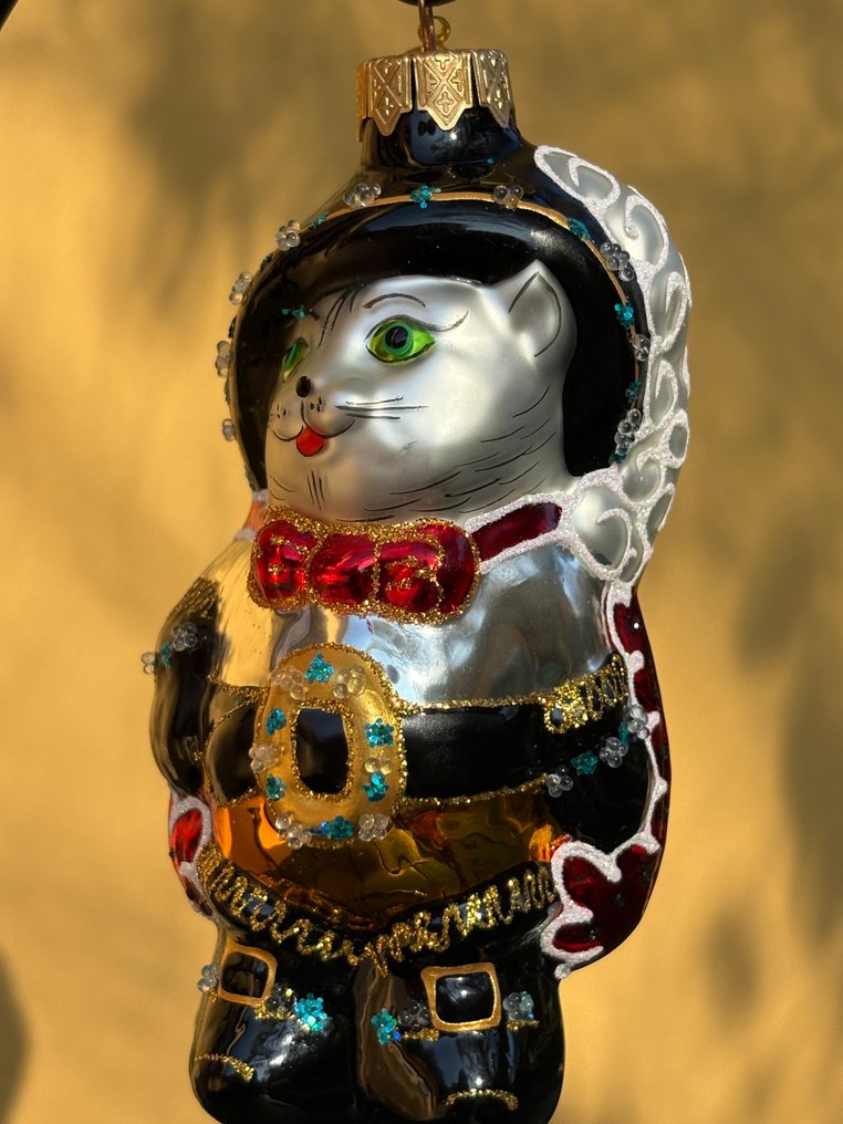 B. Müller: gelaarsde kat sprookjesfiguur - Weihnachtskugeln - Glas #3.2