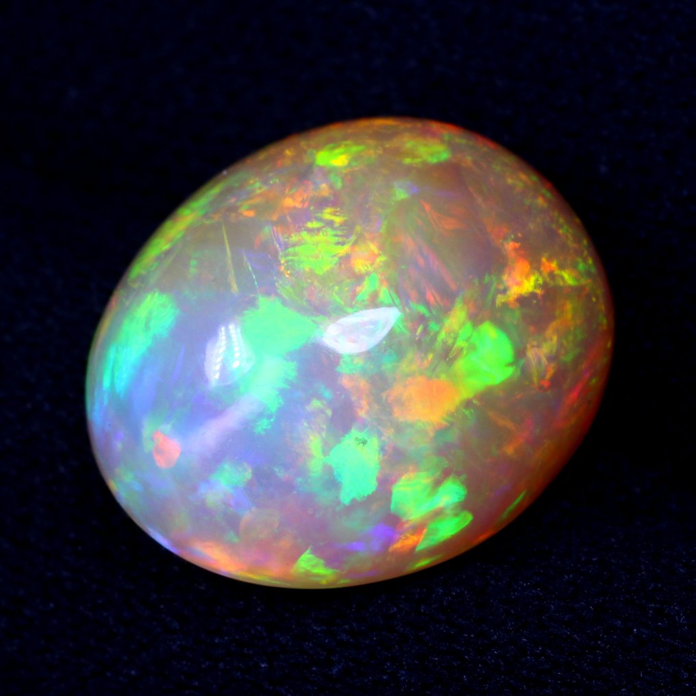 没有保留价 - 1 pcs 橙色, 绿色, 红色 蛋白石 - 7.60 ct - 国际宝石研究院(IGI) #3.2