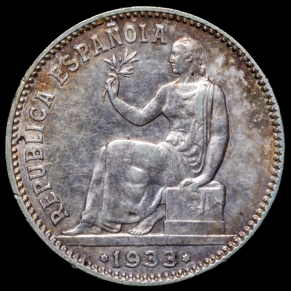 Ισπανία. Segunda Republica. 1 Peseta 1933 - Ceca Madrid  (χωρίς τιμή ασφαλείας) #1.0