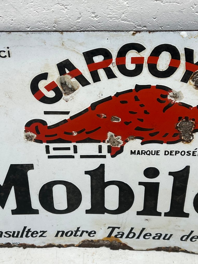 Mobiloil Schild - Sinal de esmalte - Esmalte #2.1