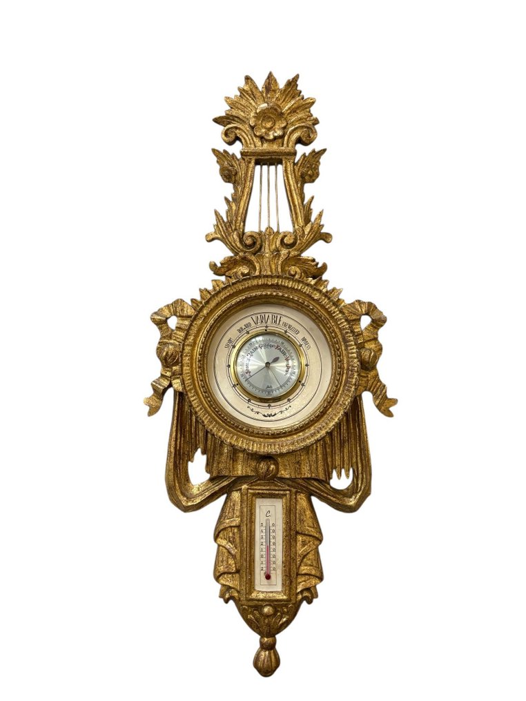 Barometro e Termometro in Stile Luigi XVI - Ilmapuntari - Puu - Barometri ja termometri #1.0