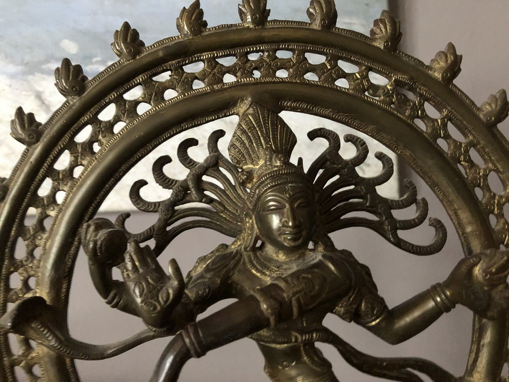 塑像, Shiva Nataraja - 36 cm - 铜绿青铜 #4.3