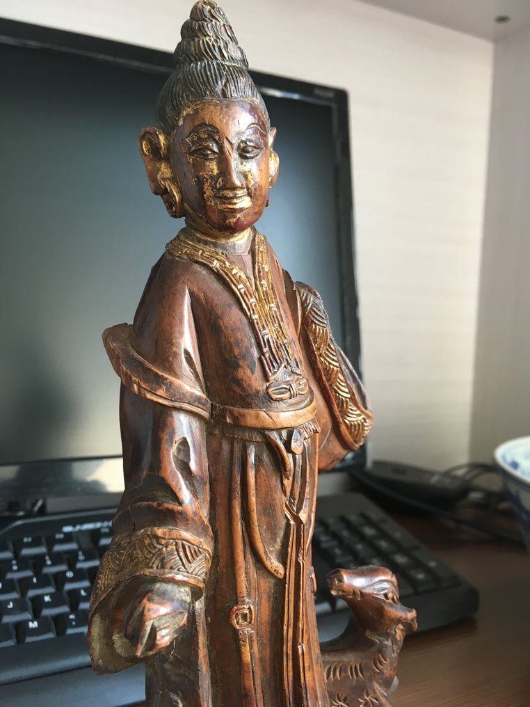 Buddha Deity麻姑献寿Early Qing Carving - Tre - Kina - Qing-dynastiet (1644 – 1911) #3.2