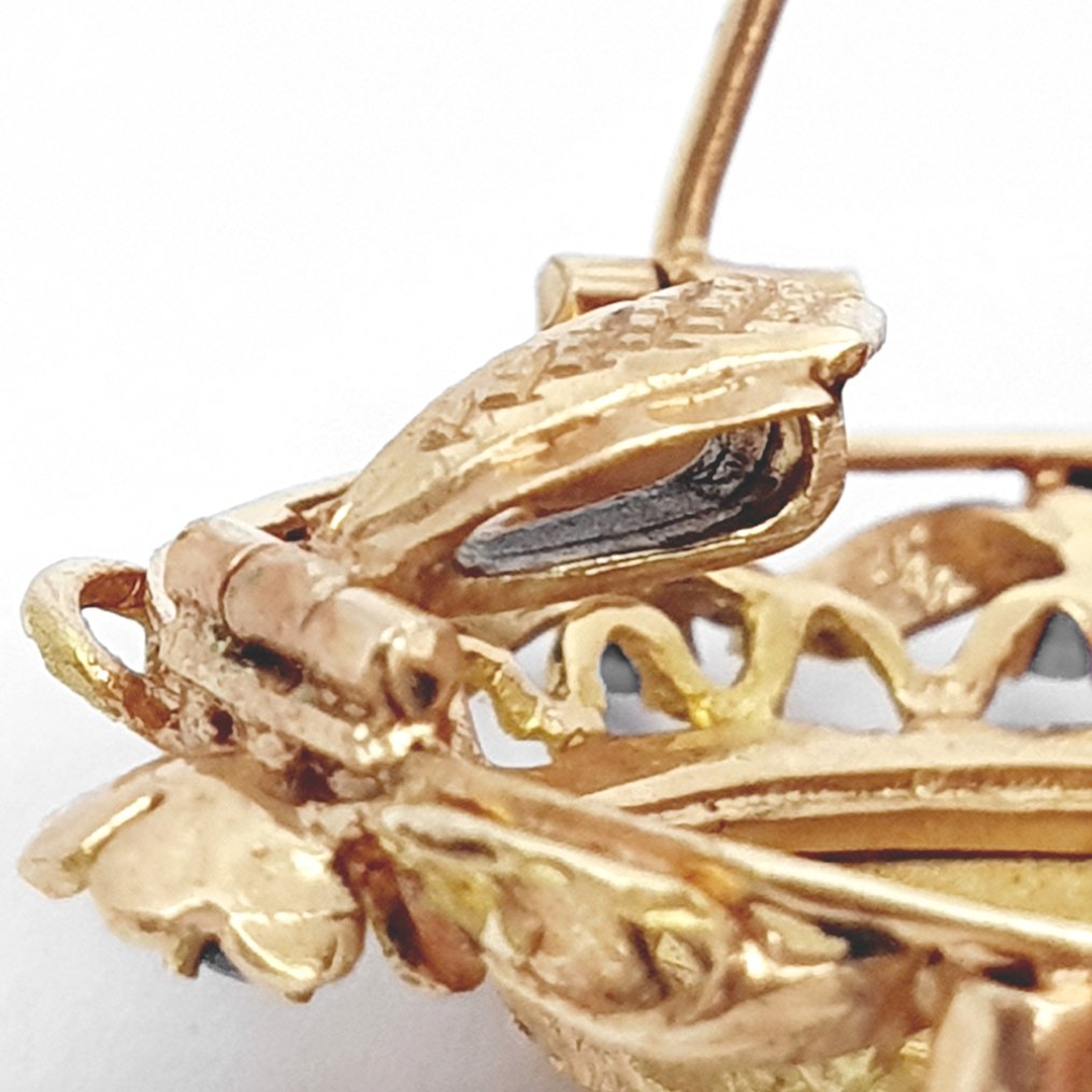 Κρεμαστό κόσμημα - 18 καράτια Κίτρινο χρυσό Μαργαριτάρι - Ζαφείρι #4.3