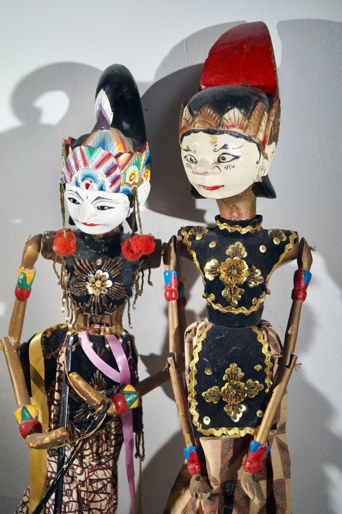 Wayang golek (4) Java og Sunda - tekstiler, træ - 1950-1960, 1940-1950 #2.1