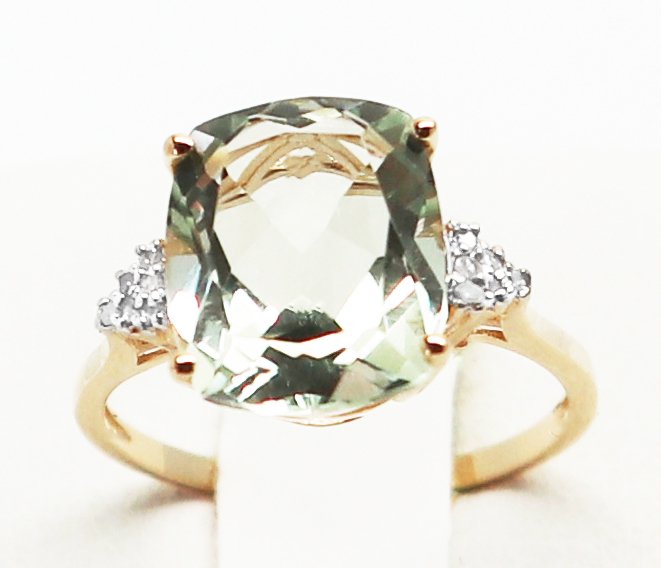 Sans Prix de Réserve - Bague - 14 carats Or jaune Quartz - Diamant #3.2