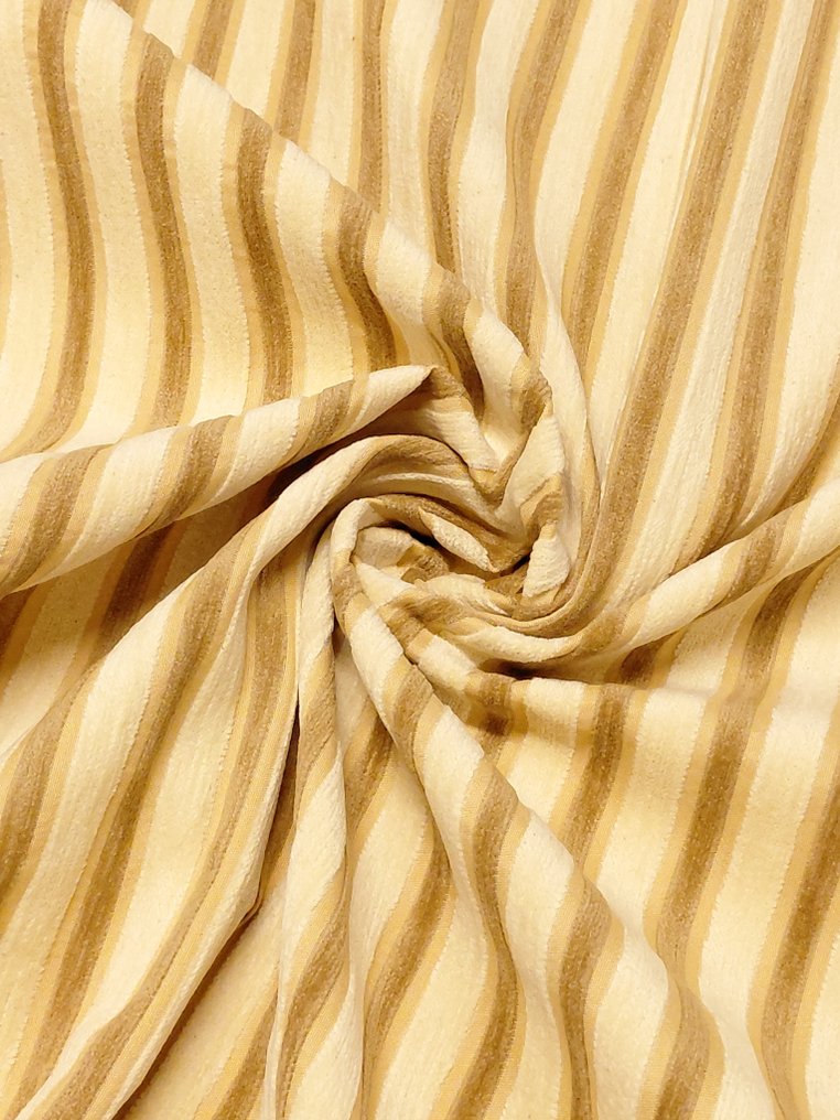 Ciniglia Enzo degli Angiuoni – Lusso a Righe Miele & Oro - Polstringsstoff - 530 cm - 140 cm #2.1