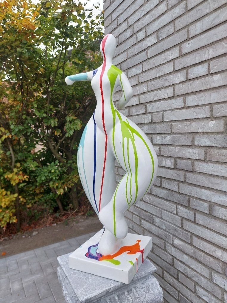 Statue, abstract image of a gymnastic lady 80 cm - 80 cm - polyresin #1.0