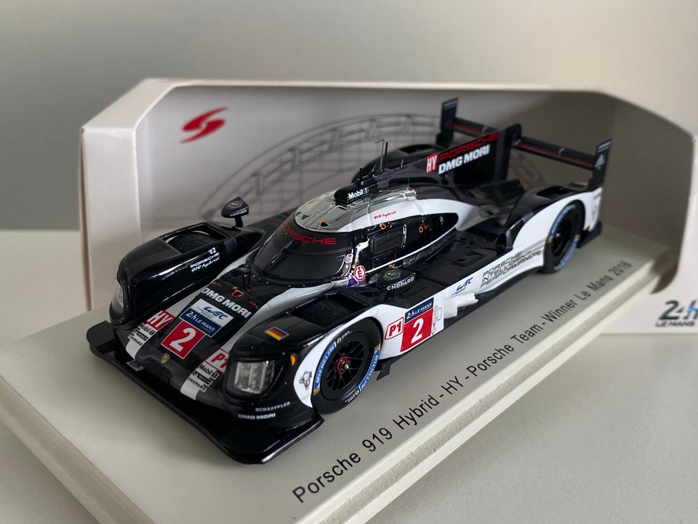 Spark 1:43 - Modellbil - Porsche 919 Hybrid #2 Porsche Team Winner 24H00 Le Mans 2016 - Lieb/Dumas/Jani - Superbe modell i begrenset utgave og utsolgt. #2.1