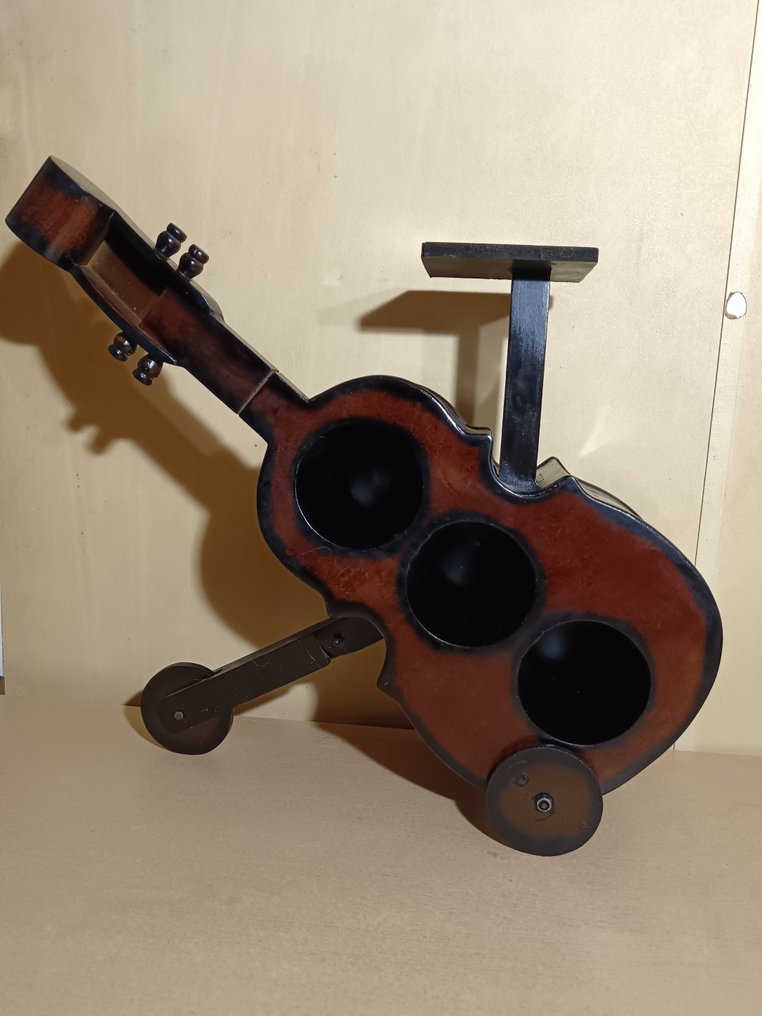 葡萄酒架 - 木 - 酒瓶架 小提琴 #1.0