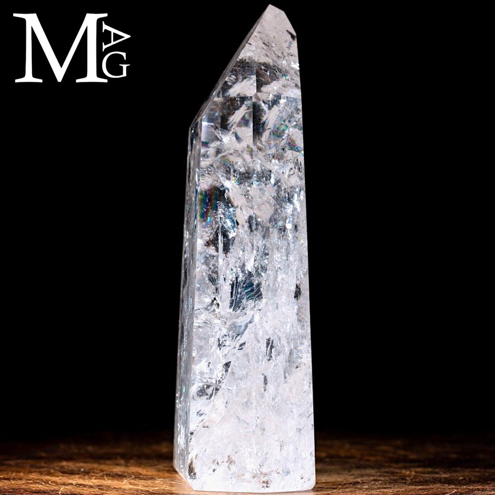 Nagy kvarccsúcs - Super Natural Clear Quartz - Kristály obeliszk - Magasság: 265 mm - Szélesség: 130 mm- 4007 g #2.1