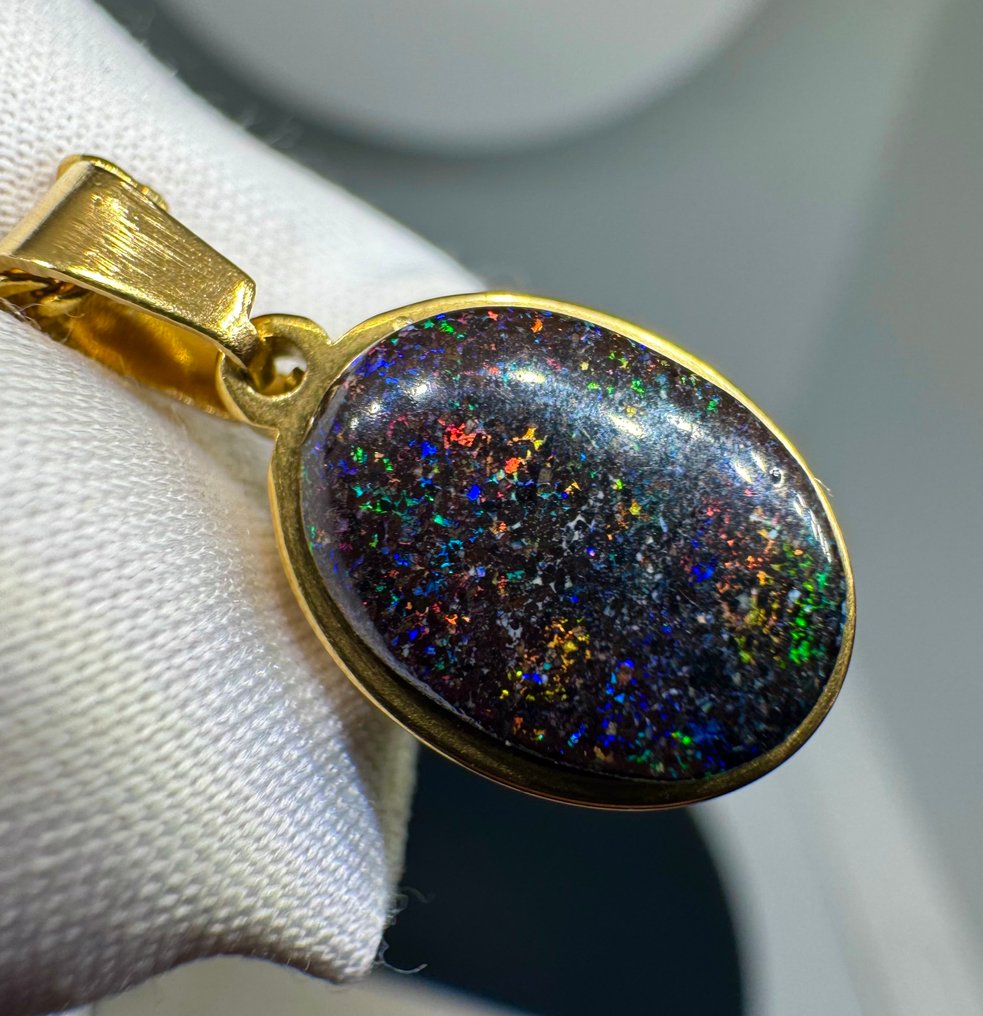 Opal Anhänger - Höhe: 21 mm - Breite: 10 mm- 1.49 g - (1) #1.0