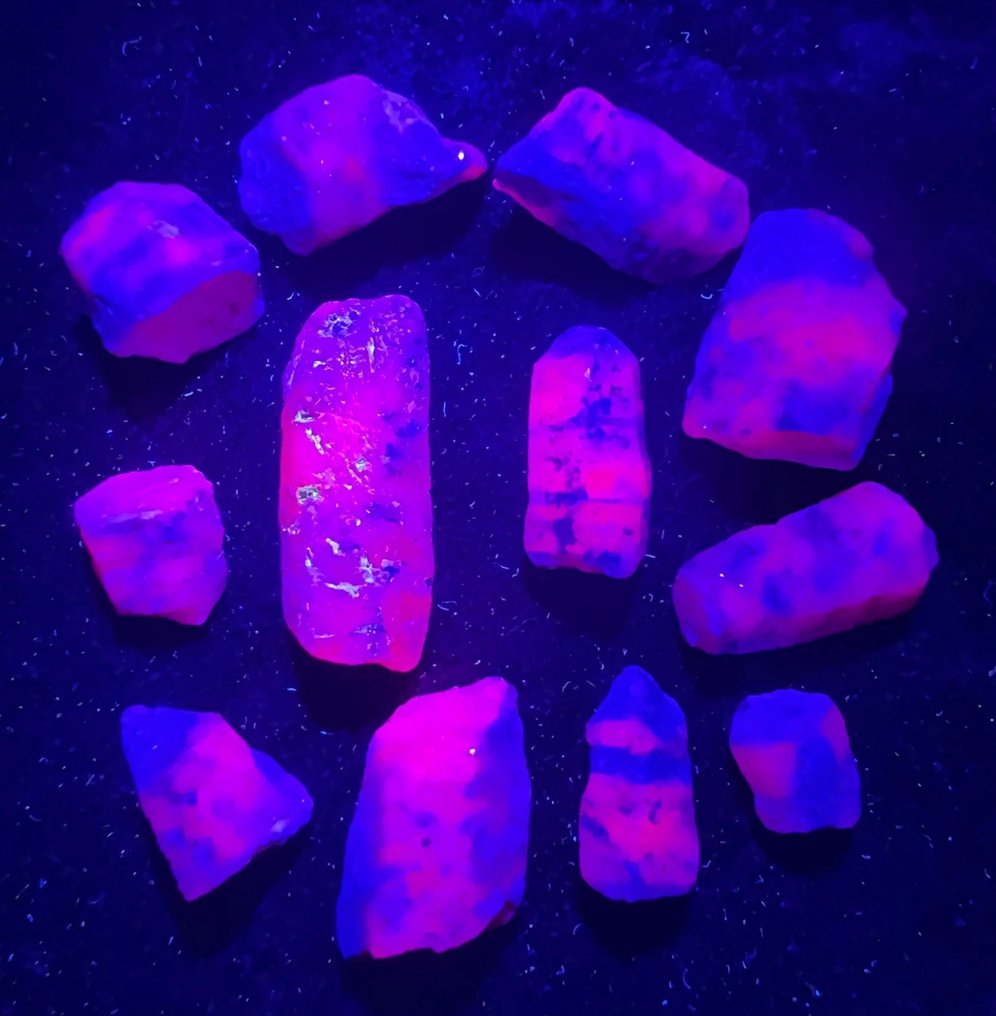 corindón fluorescente Cristales- 29 g - (12) #1.0