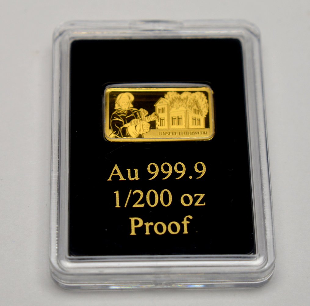 Duitsland. Medal Firefighters Rescue - 1/200oz (.999) - with certificate (Zonder minimumprijs) #1.0