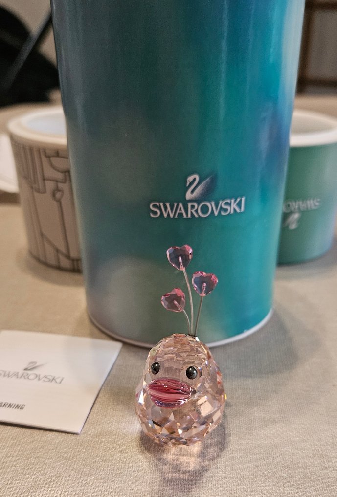 Swarovski - Statuetta - Swarovski Happy Duck – Sweetheart - 1143438 - Box + Certificate - Cristallo #3.2