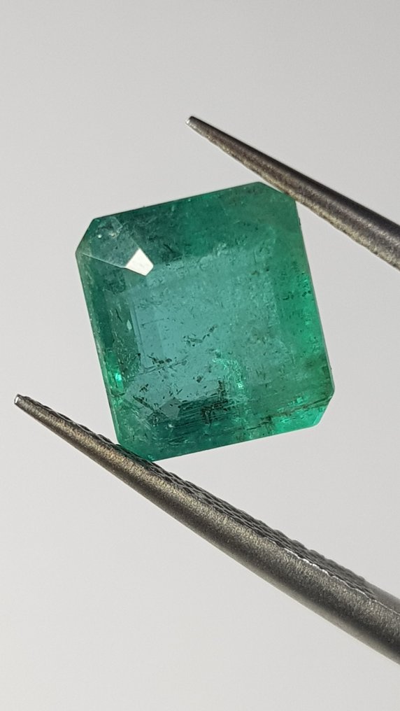 1 pcs Grønn Smaragd - 3.80 ct - Antwerpen laboratorium for edelsten testing (ALGT) #1.0