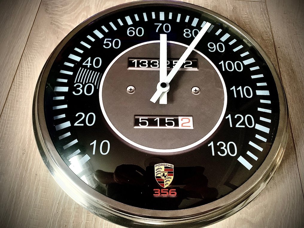 保时捷 356 速度计墙钟 - LukanowskyArt -  現代的 玻璃, 金屬 - 2020+ - 保时捷356 #2.1