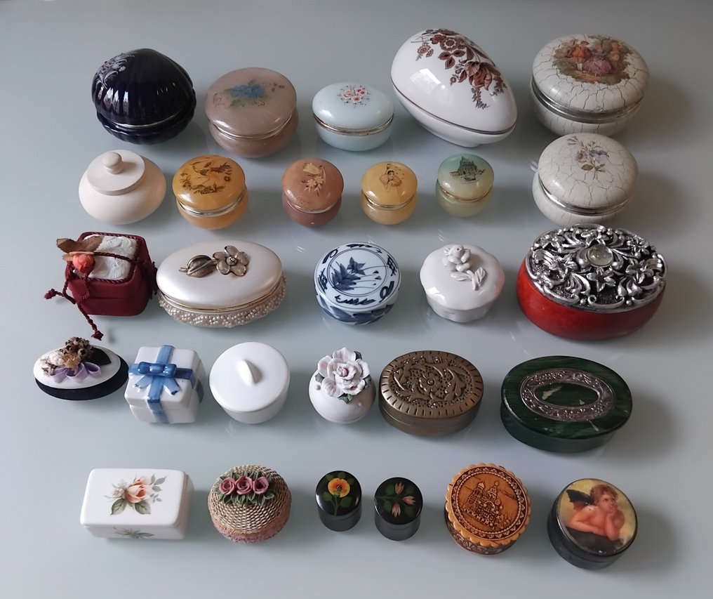 珠宝盒 - 雪花石膏, 瓷, 木, 其他 - 复古系列 #1.0