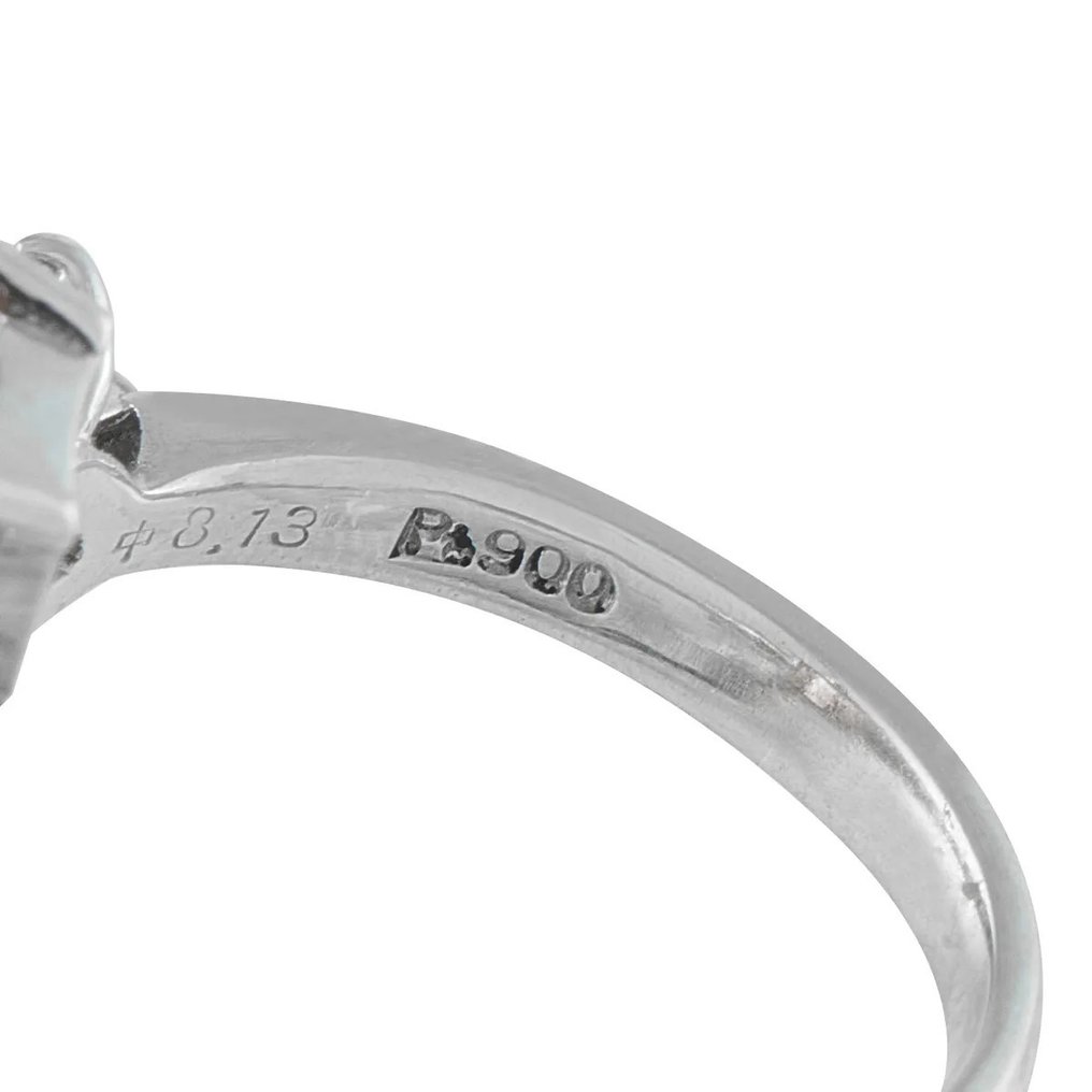 戒指 铂金0.68克拉钻石与帝王黄玉戒指, 白金 -  8.81ct. tw. #4.3