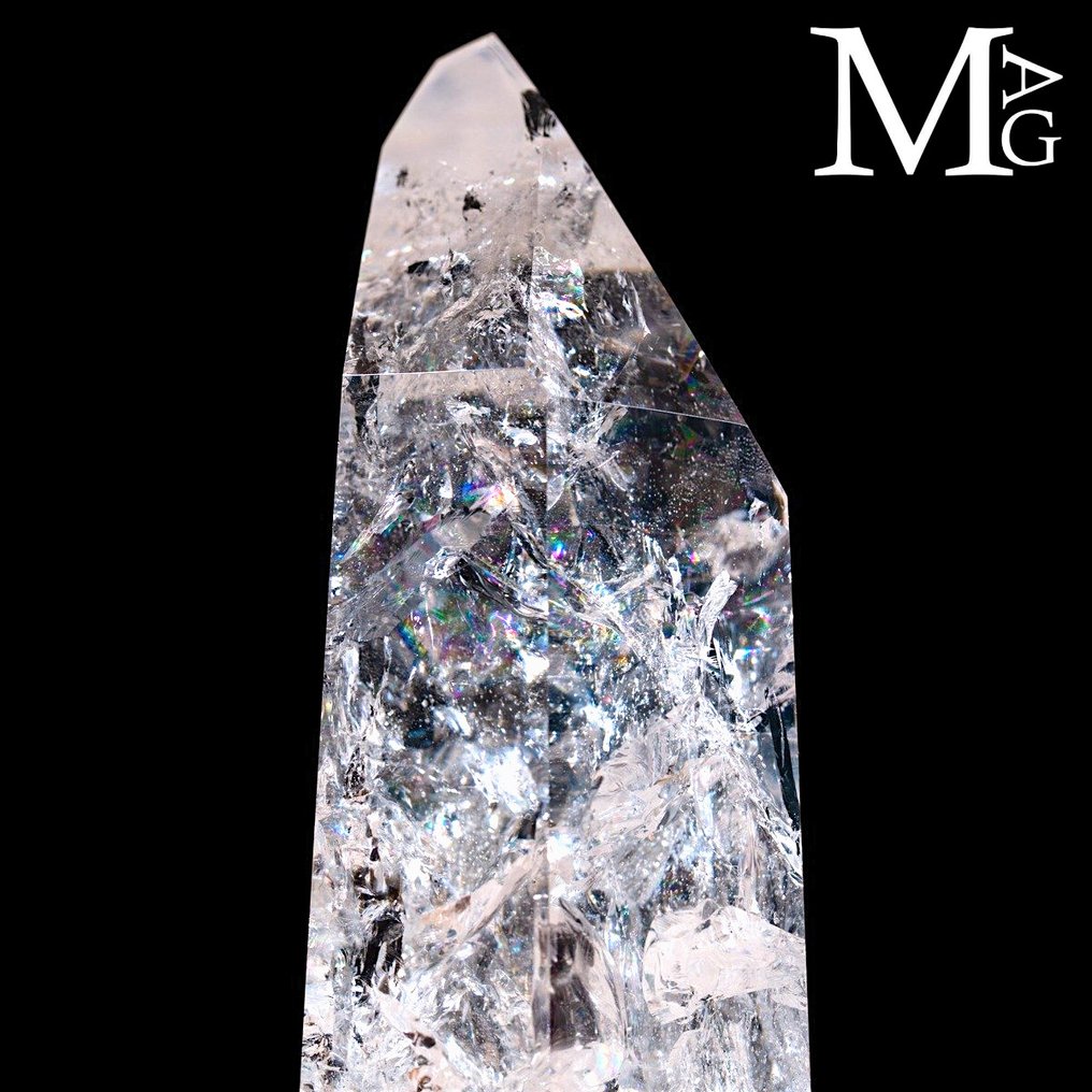 Nagy kvarccsúcs - Super Natural Clear Quartz - Kristály obeliszk - Magasság: 265 mm - Szélesség: 130 mm- 4007 g #3.2