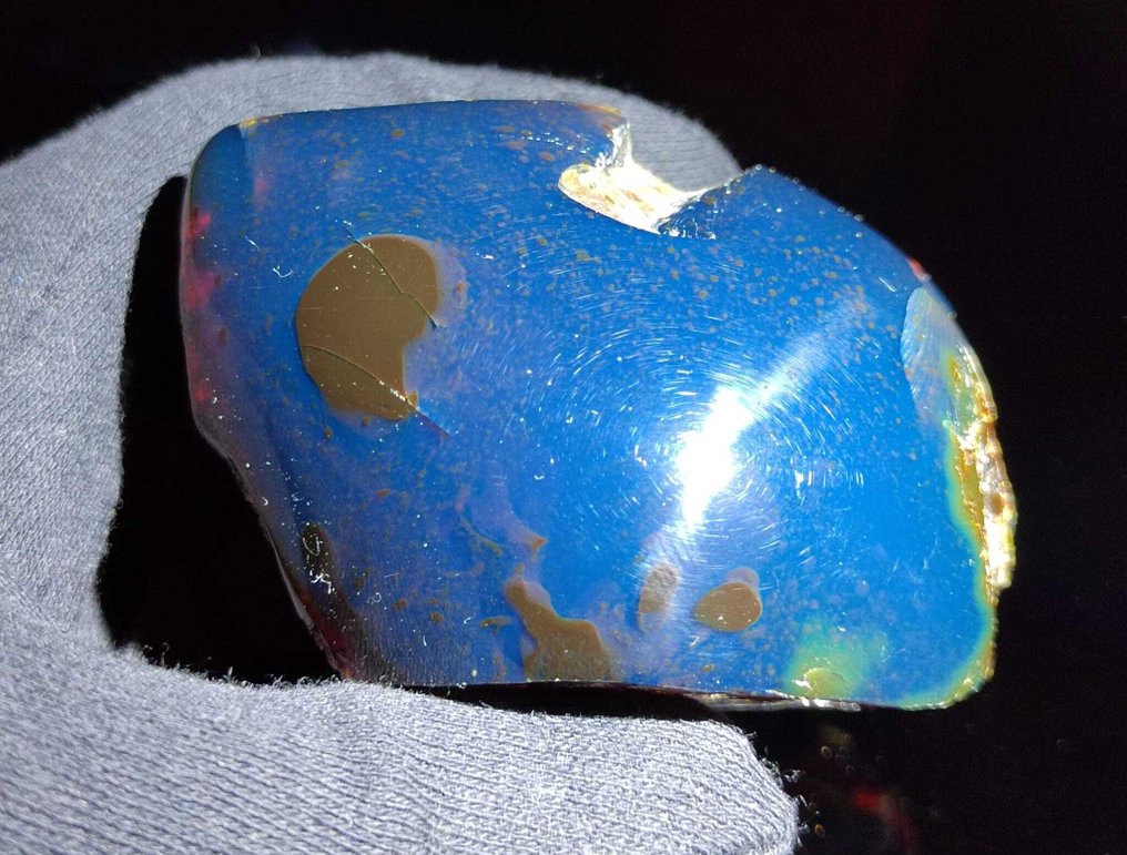 蓝琥珀-高品质 AAA-490 克拉- 98 g #4.3