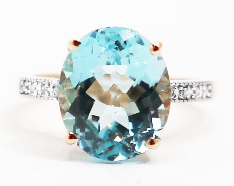 χωρίς τιμή ασφαλείας - Δαχτυλίδι - 14 καράτια Κίτρινο χρυσό Τοπάζιο - Διαμάντι #1.0