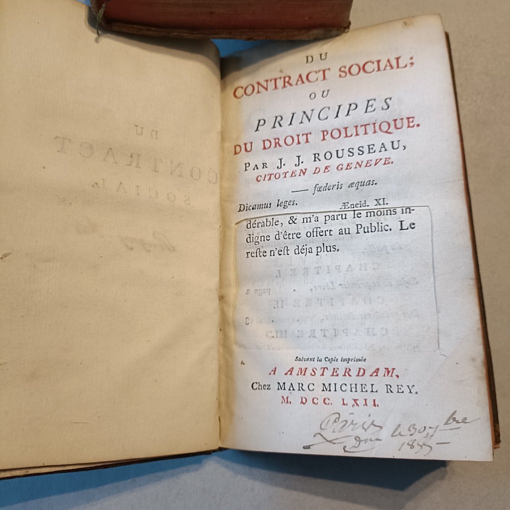 J. J. Rousseau - Philosophie des Lumières – Rousseau “Du Contrat Social” (Marc-Michel Rey, 1762 env.) + “La Logique - 1762-1775 #4.3