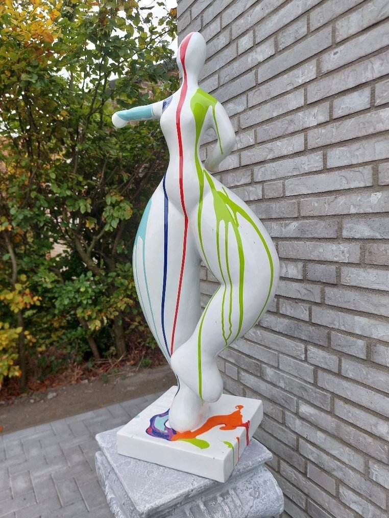 Statue, abstract image of a gymnastic lady 80 cm - 80 cm - polyresin #2.1