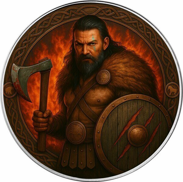 Verenigde Staten. 1 Dollar 2025 The Vikings – Ragnar Wolfbane - Colorized , 1 Oz (.999) (Zonder Minimumprijs) #1.0