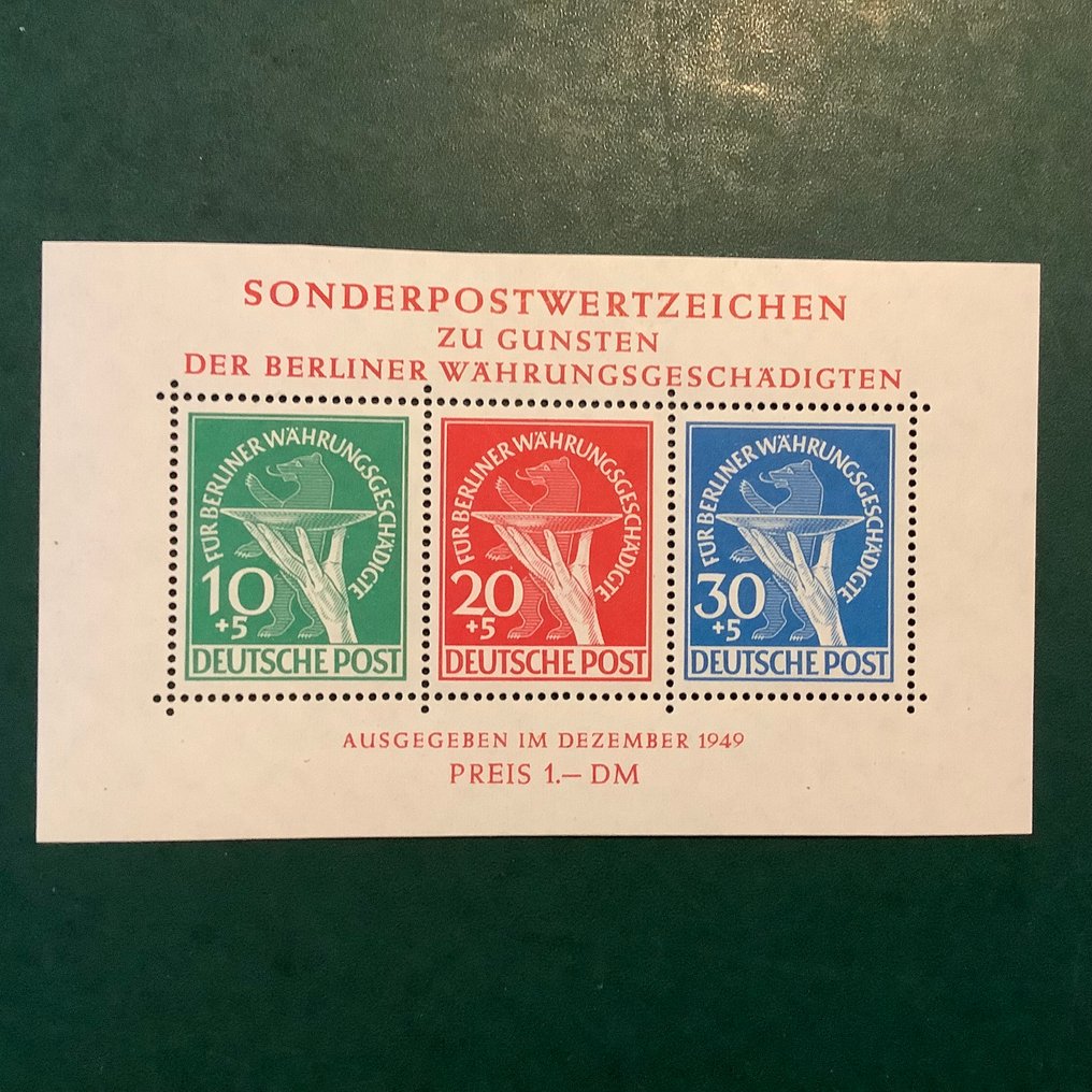 Berlin 1949 - Geldhervormingsblok - Michel blok 1 #1.0
