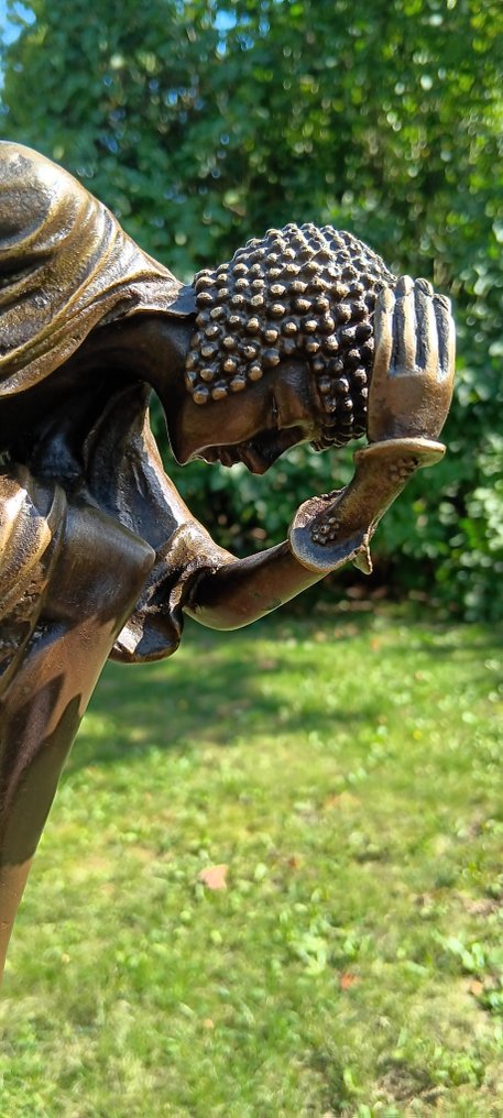 Sculpture, ankara dancer - 42 cm - bronze marble #2.1