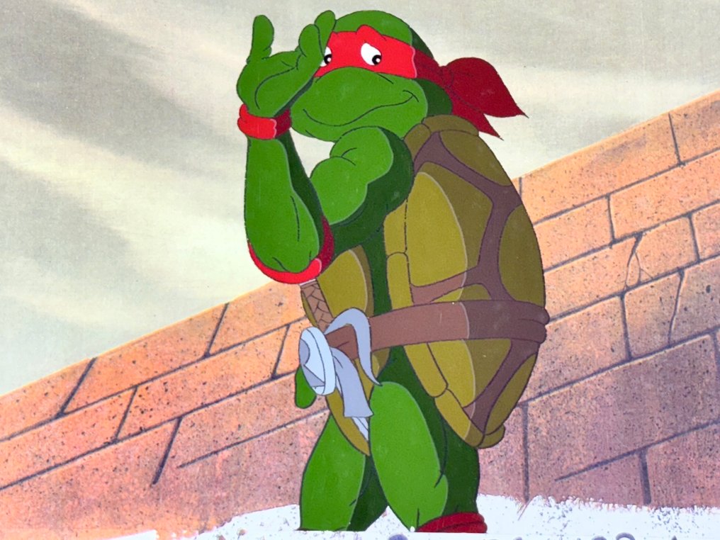 Murakami-Wolf-Swenson - Original animation cel of Raphael, with background - Teenage Mutant Ninja Turtles (1987/1996) #1.0