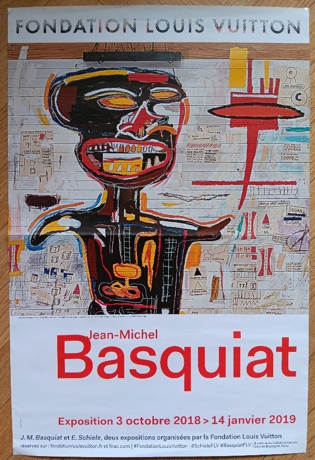 Jean-Michel Basquiat - Affiche originale d'exposition - Fondation Louis Vuitton - Paris - 2018 #1.0