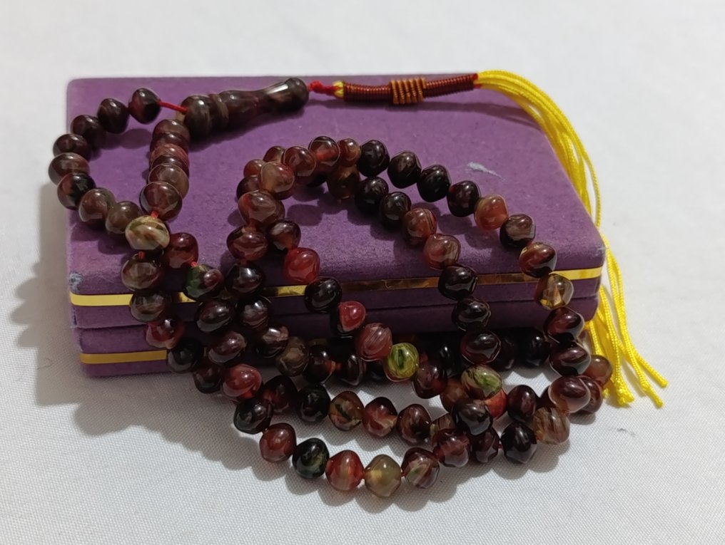  Ροζάριο - Κεχριμπάρι - 1970-1980 - Σπάνια Κομποσκοίνια Προσευχής  #1.0