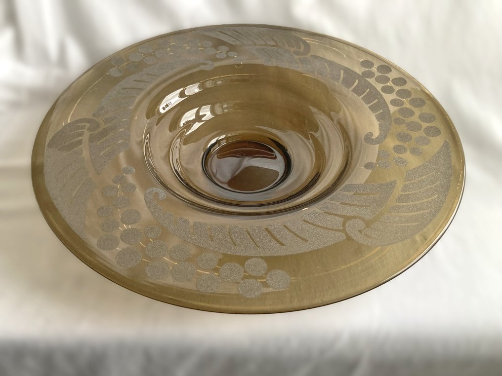 Schale - Glas - signed N. Collet #1.0