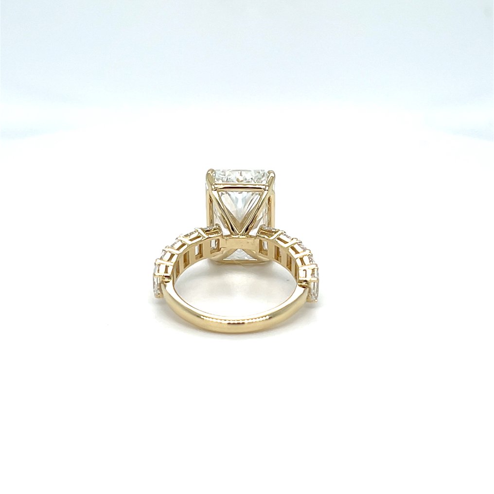 Gyűrű - 14 kt. Sárga arany - 10.01ct. tw. Gyémánt (Laboratóriumban előállított) - Gyémánt #2.1