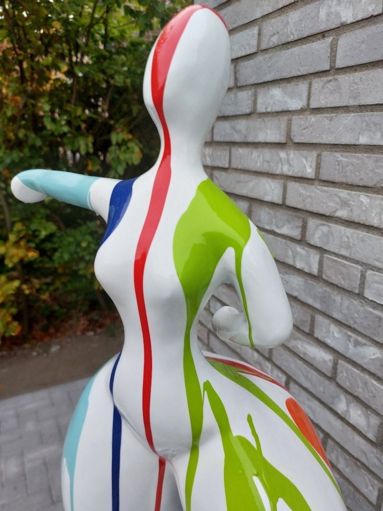 Statue, abstract image of a gymnastic lady 80 cm - 80 cm - polyresin #4.3
