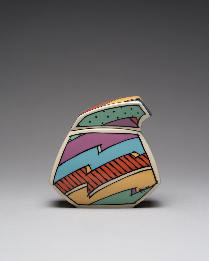 Rosenthal - Dorothy Hafner - Κουτί - Flash Ένα Κουτί με Καπάκι - Πορσελάνη - Pop Art Εποχή της Ομάδας Memphis #1.0