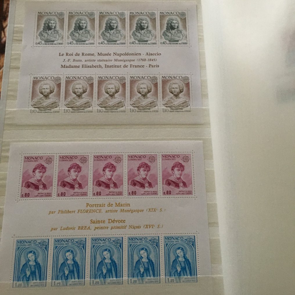 摩纳哥  - 美丽的迷你邮票簿、邮票小册子和新款小册子，以及摩纳哥1984-1991年的FDC #4.3