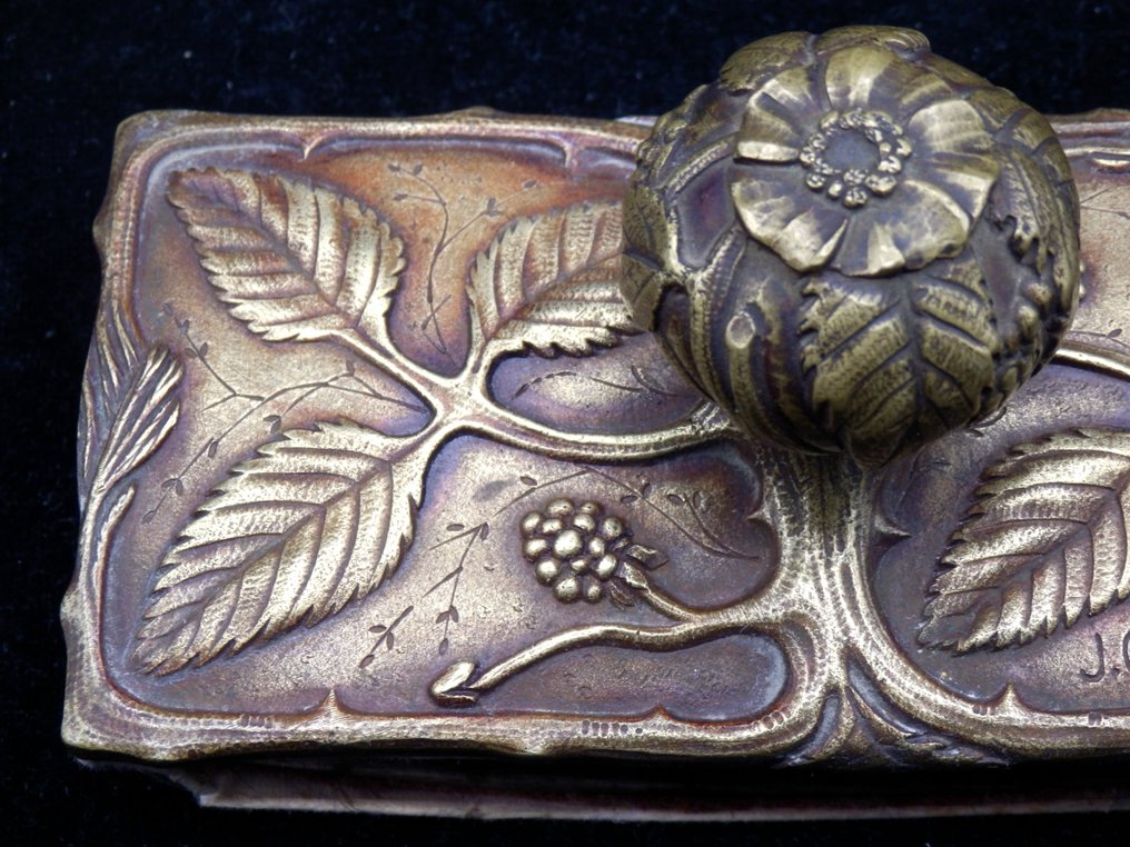 Art Nouv Blotter - gesigneerd J.Garnier - Tintero - Bronce #2.1
