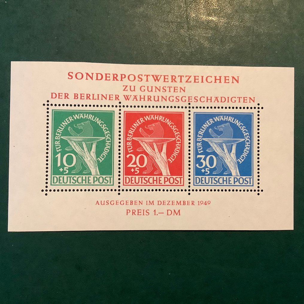 Berlin 1949 - Geldhervormingsblok - Michel blok 1 #1.0