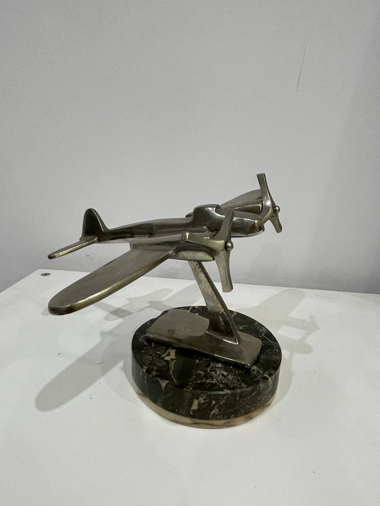 Model plane - Twin-Engine Aircraft Model on Marble Base #1.0
